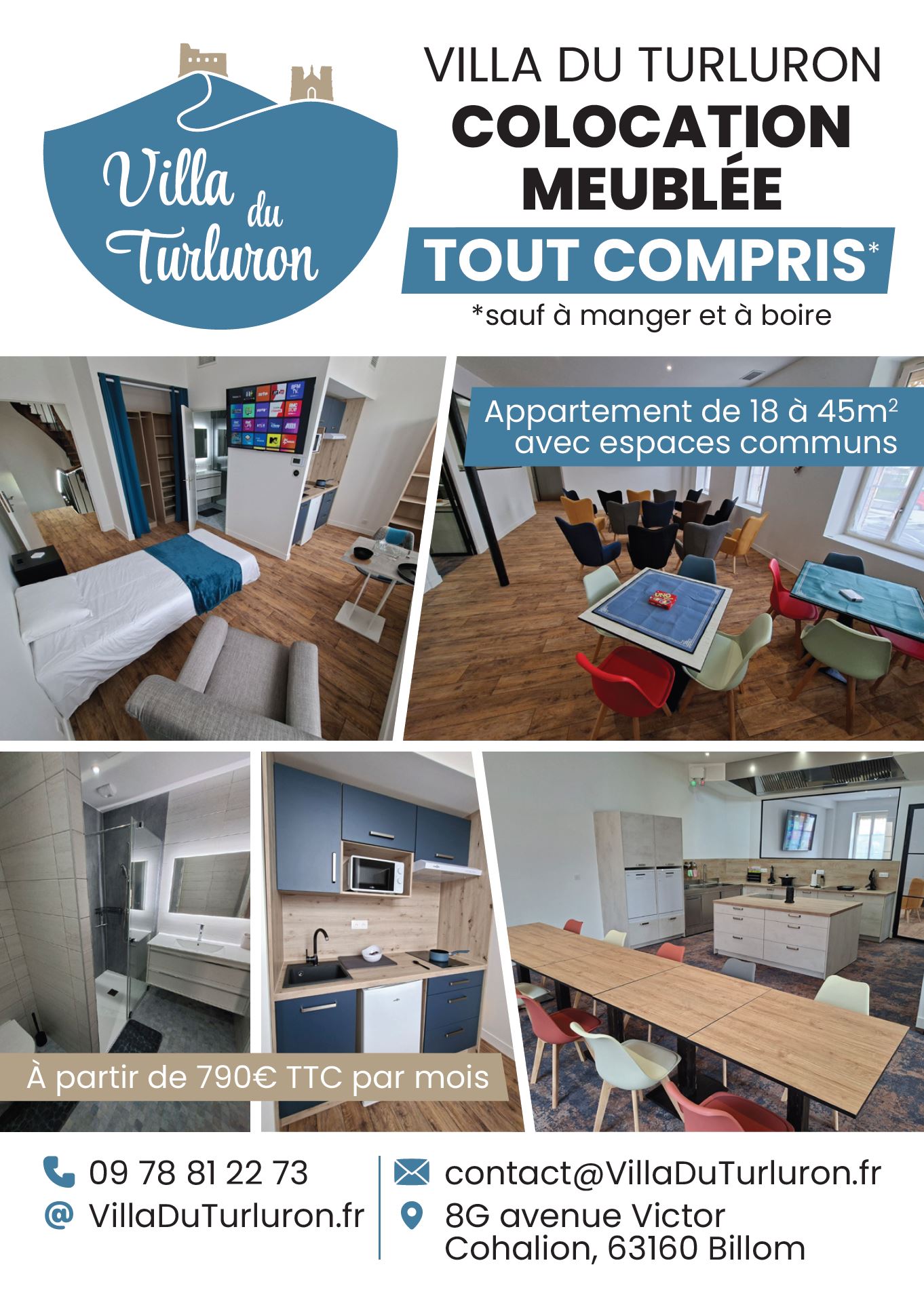 villa du turluron 63 colocation tout compris